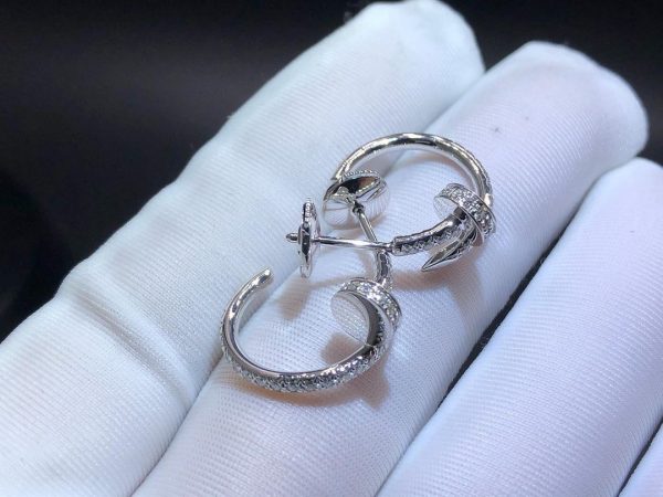 Bông tai Cartier Juste un Clou kim cương vàng trắng 18K