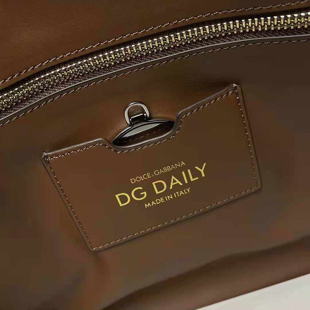 TÚI Dolce Gabbana D&G Women Small Calfskin DG Daily Shopper-Brown