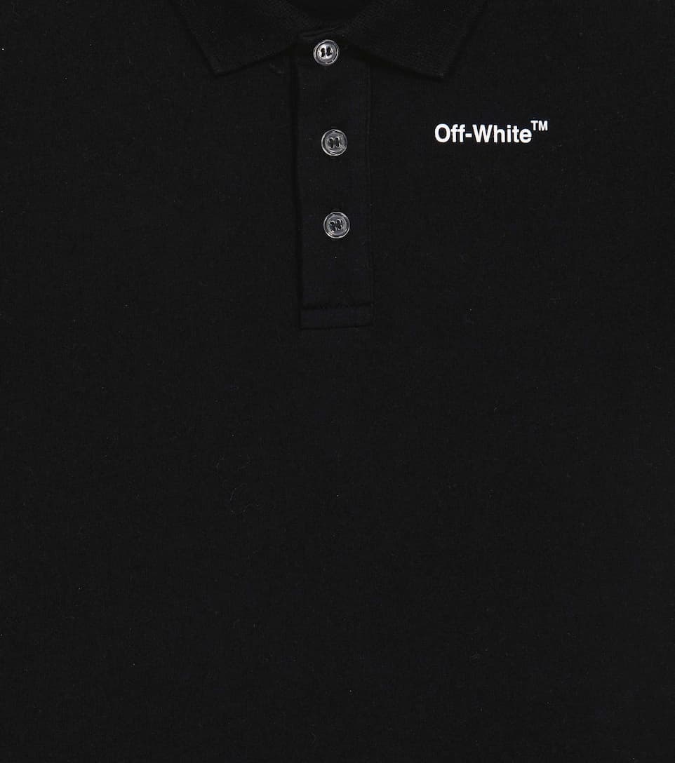ÁO OFF-WHITE KIDS Printed cotton polo shirt 9 -16 years