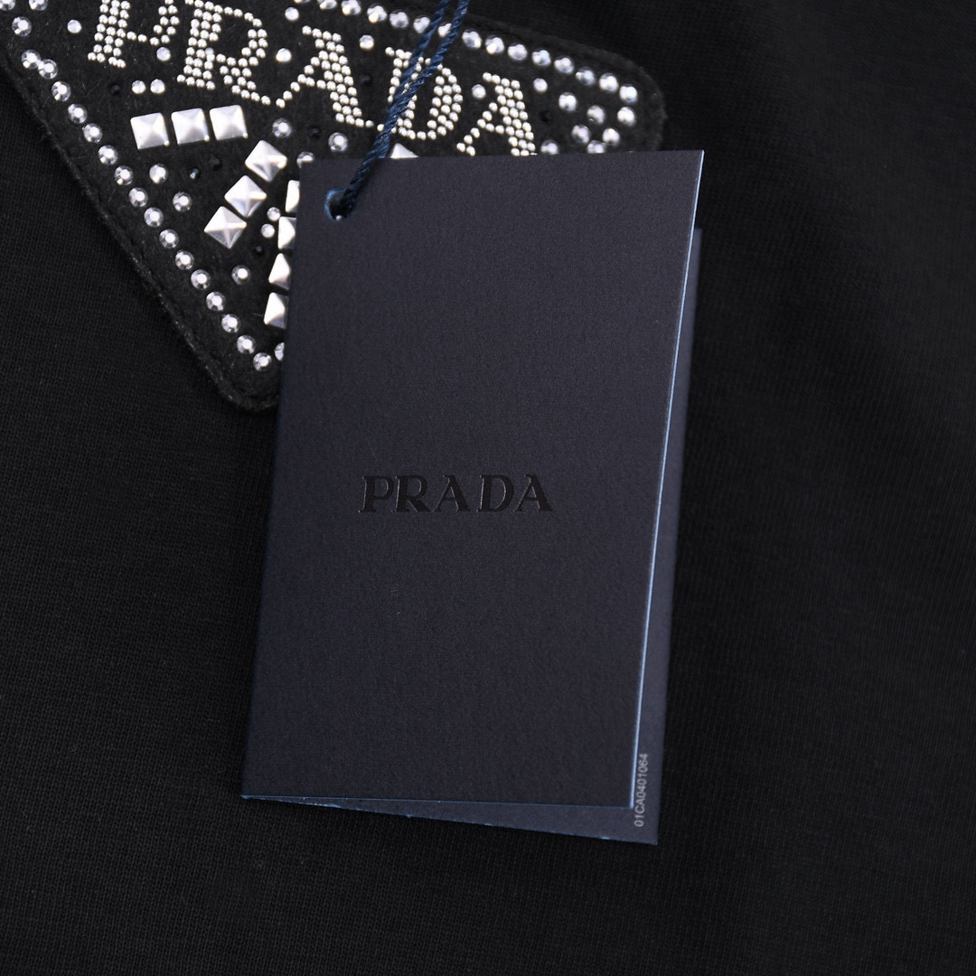 ÁO PRADA print cotton jersey T-shirt