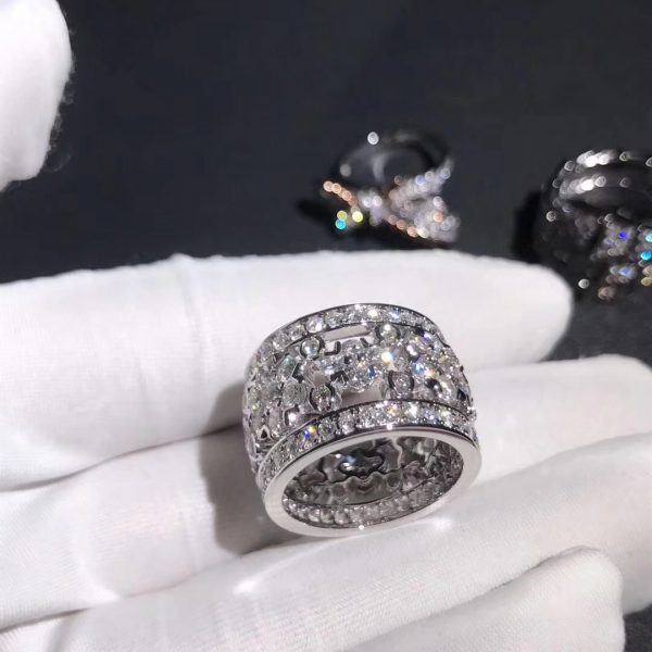 Nhẫn Van Cleef & Arpels Snowflake Diamond vàng trắng 18K