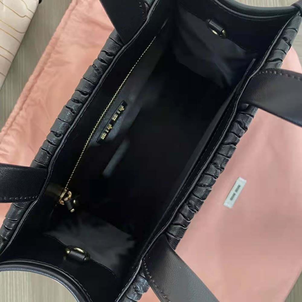 TÚI Miu Miu Women Matelassé Nappa Leather Tote-Black