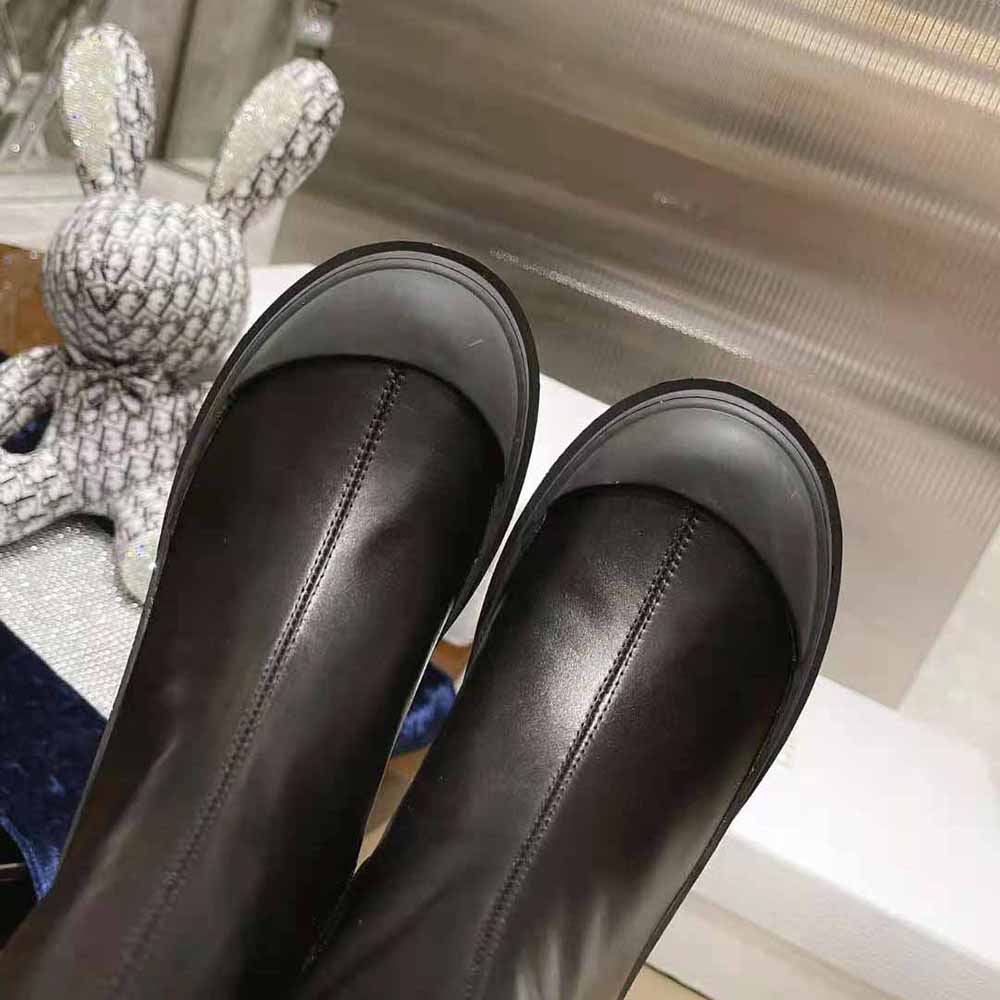 Giày Dior Women Symbol Ankle Boot Black Supple Calfskin