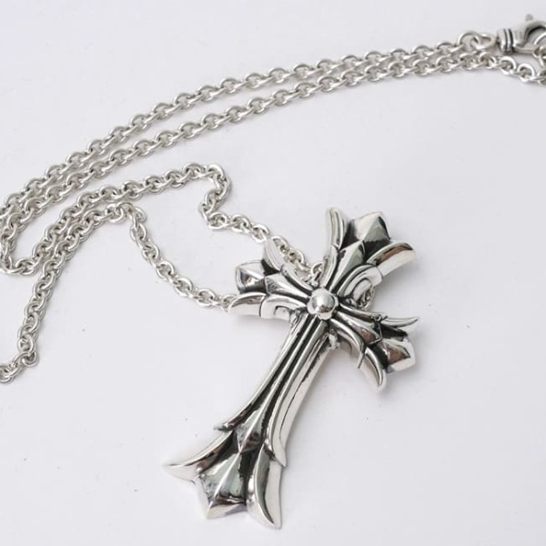 VÒNG CỔ CHROME HEARTS THÁNH GIÁ PUNK BIKER STYLE Bạc S925