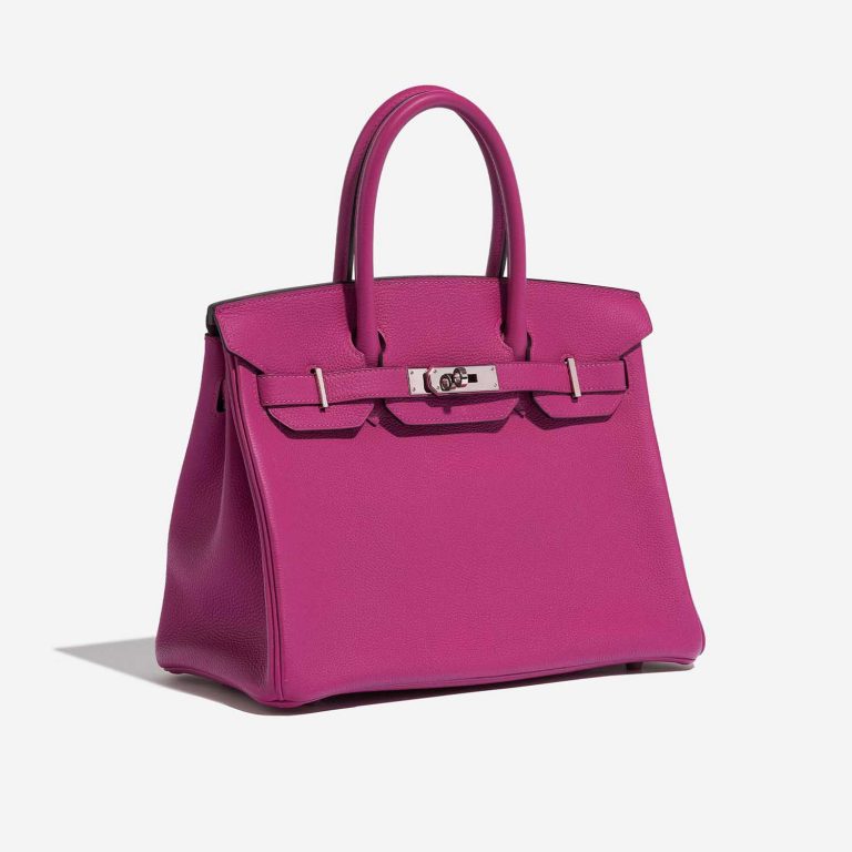 TÚI Hermès Birkin 30 Togo Rose Pourpre Silver Buckle khóa trắng
