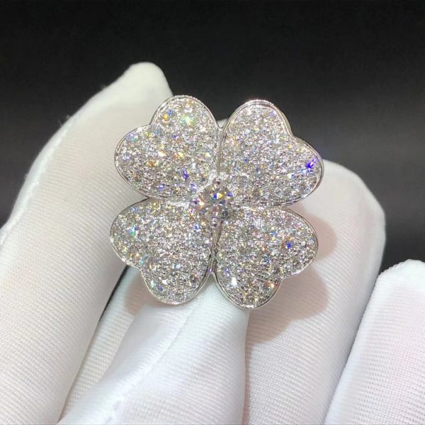 Nhẫn Van Cleef & Arpels Cosmos Kim cương vàng trắng 18K