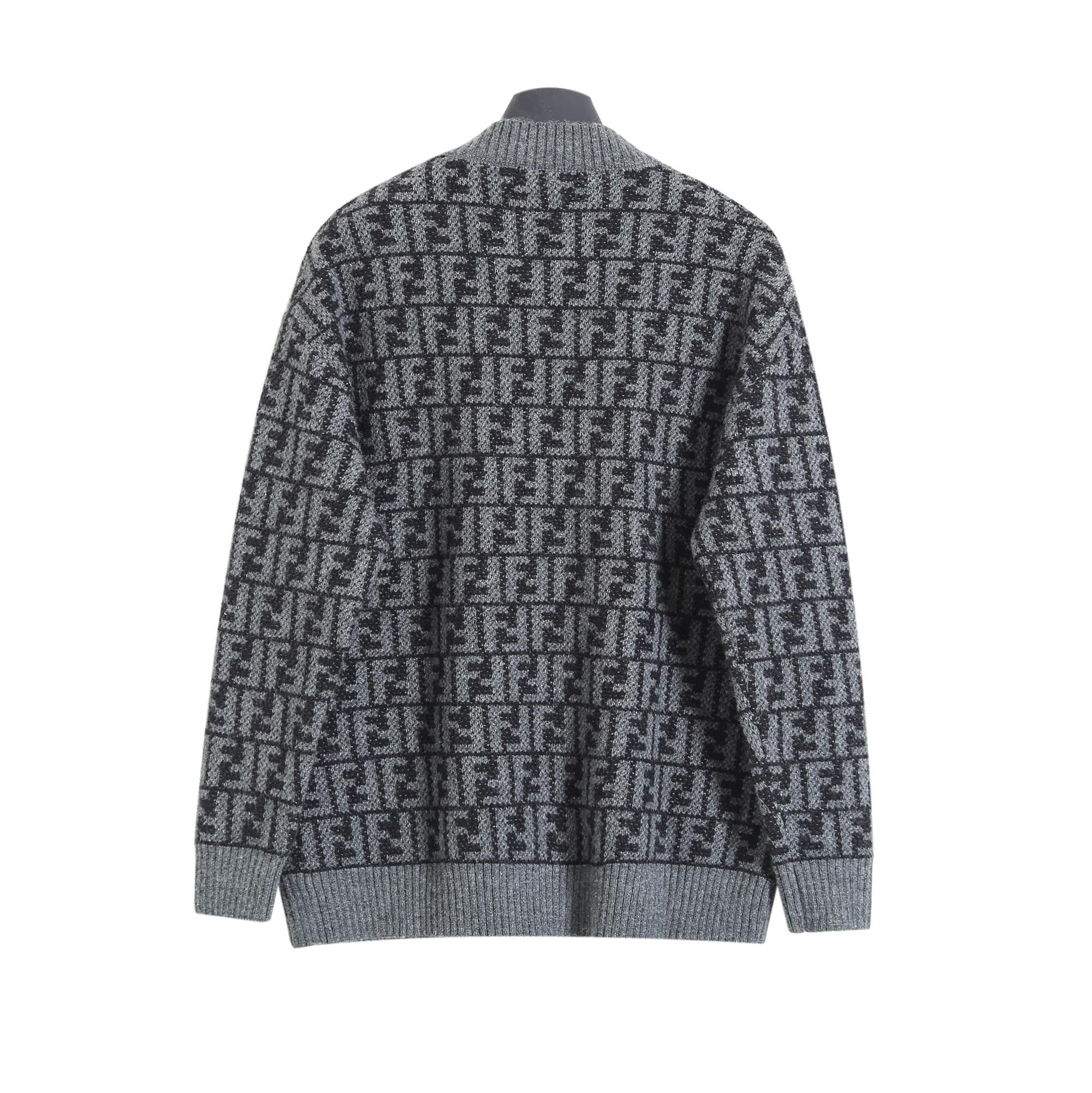 ÁO FENDI FF Gray and Brown Sweater