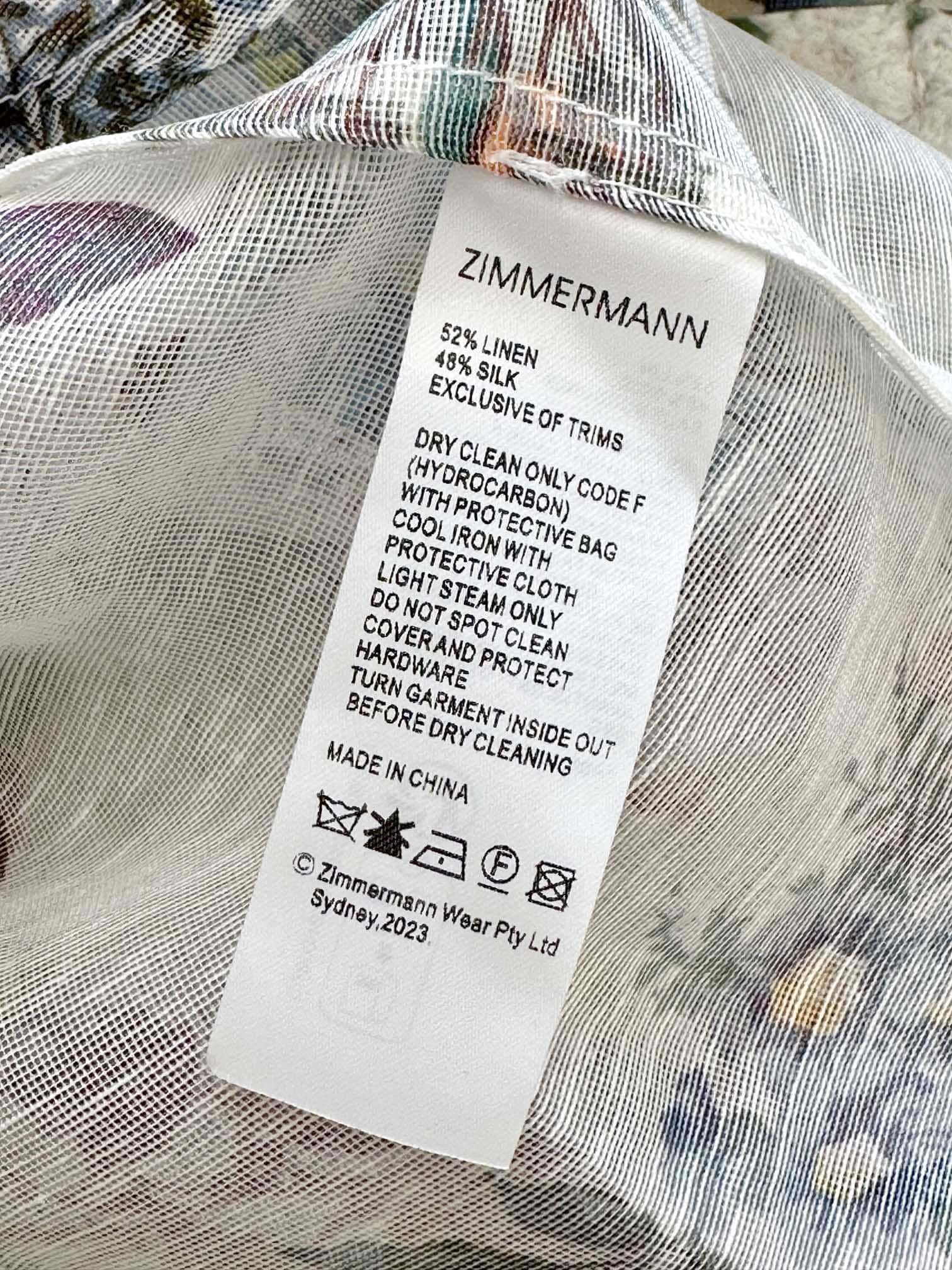 ÁO ZIMMERMANN Flower Vintage Dress High Classy
