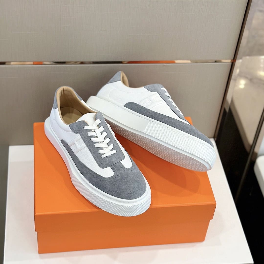 GIÀY HERMES SNEAKER LOW SPORTS SUEDE GREY