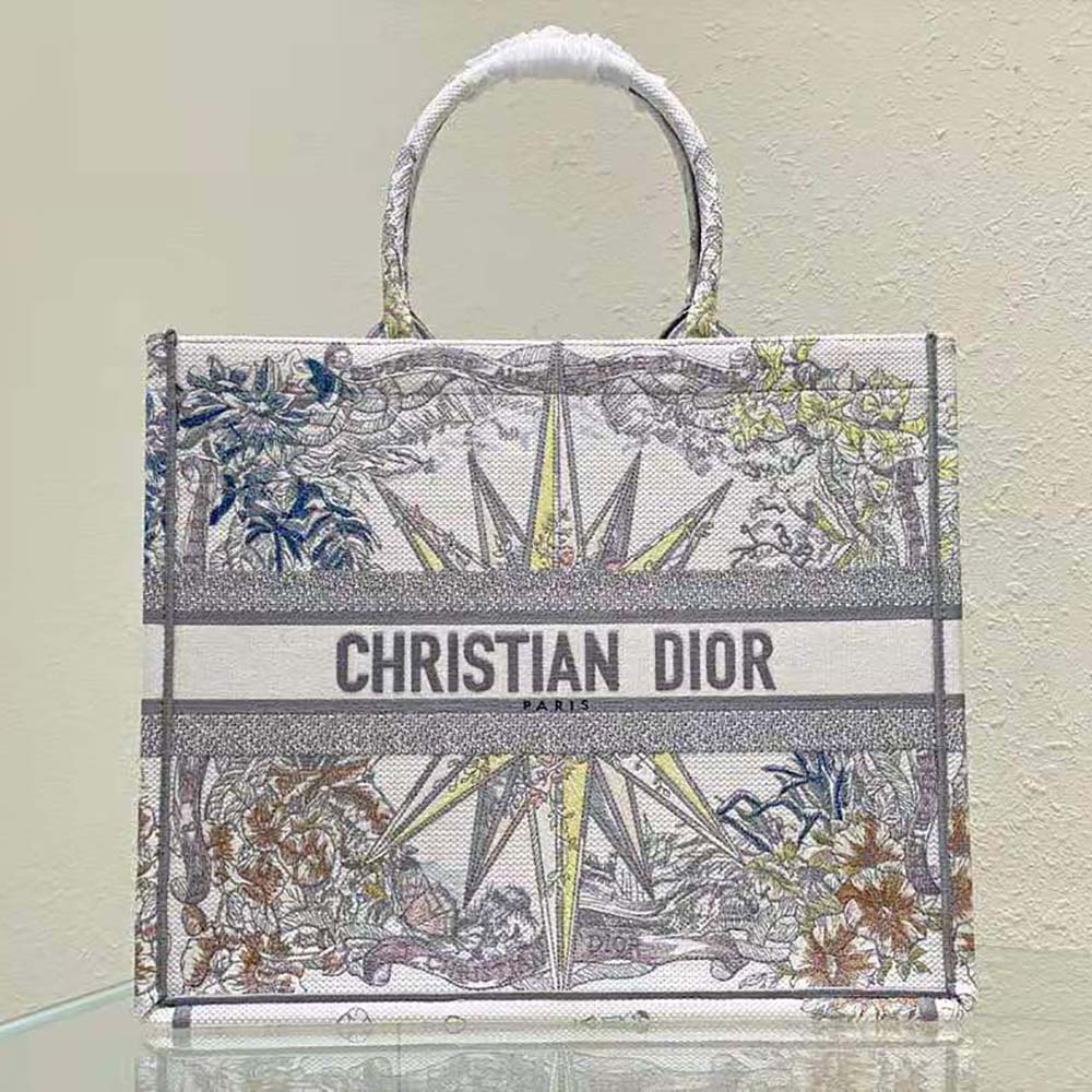 TÚI Christian Dior White Multicolor Rêve D’Infini Embroidery