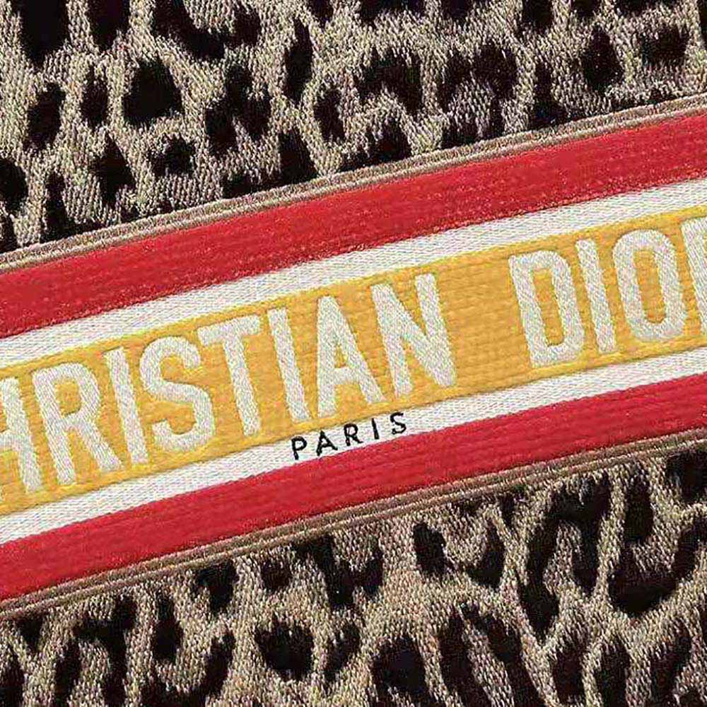 TÚI Dior Women Book Tote Beige Multicolor Mizza Embroidered Velvet