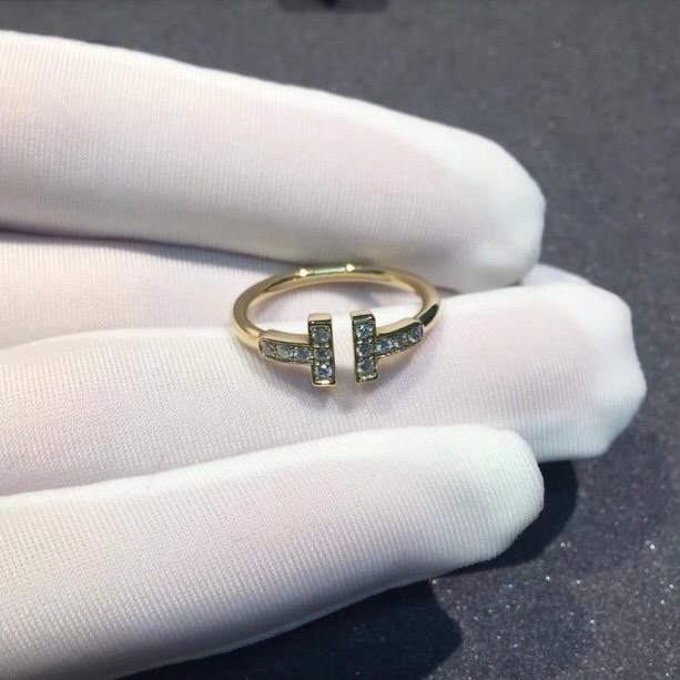 NHẪN TIFFANY & Co WIRE DIAMOND RING YELLOW GOLD 18K