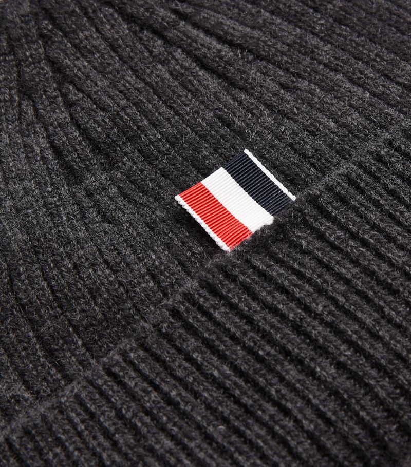 MŨ THOM BROWNE Cashmere 4-Bar Beanie