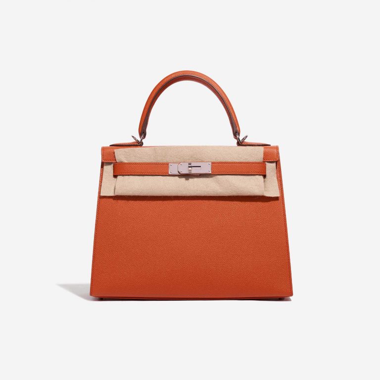 TÚI Hermès Kelly 28 Epsom Terre Battue Silver Buckle khóa trắng