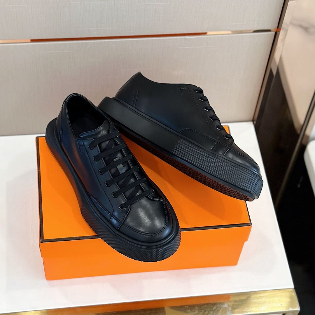 GIÀY HERMES SNEAKER LOW SPORTS CALFSKIN BLACK