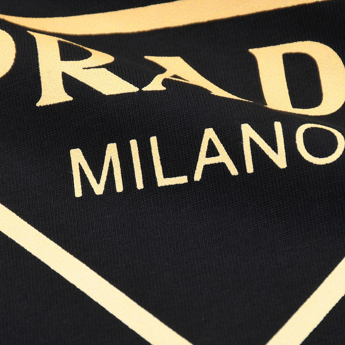 ÁO PRADA MILANO print cotton jersey T-shirt