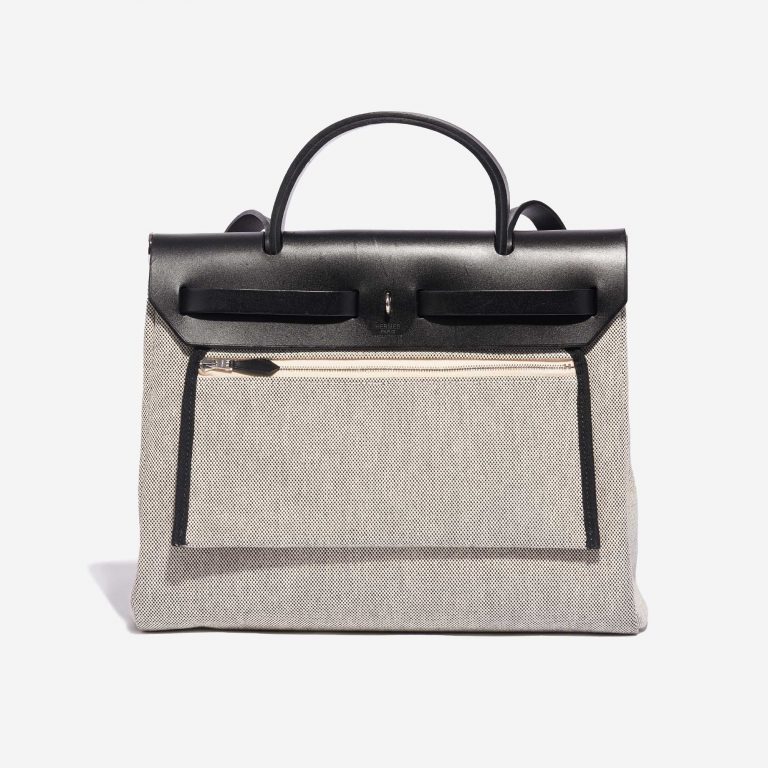 TÚI Hermès Herbag Pegase Edition 31 Vache Hunter Toile Black Ecru