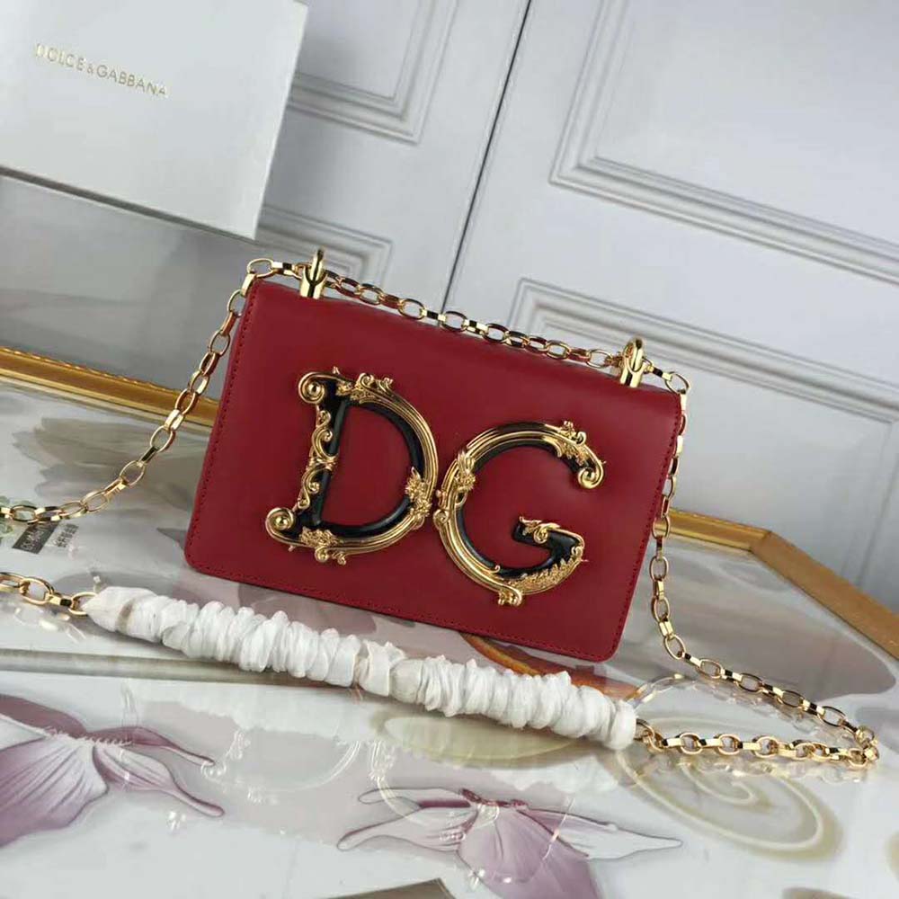 TÚI Dolce Gabbana D&G Women DG Girls Shoulder Bag Nappa Leather-Red