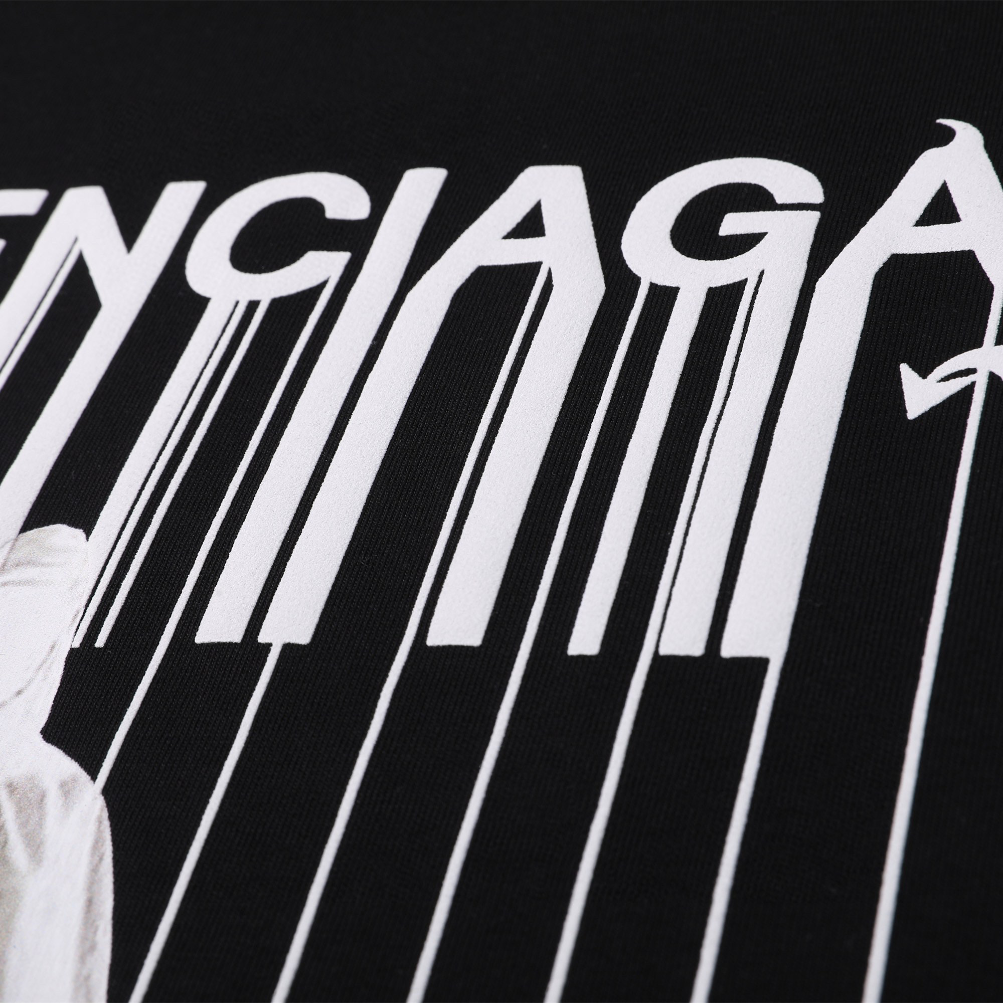 ÁO BALENCIAGA print cotton jersey T-shirt