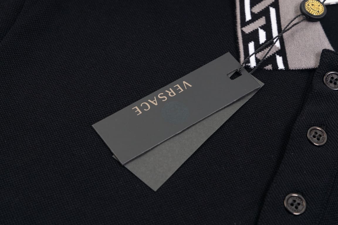 ÁO VERSACE POLO SHIRT MÀU ĐEN UNISEX