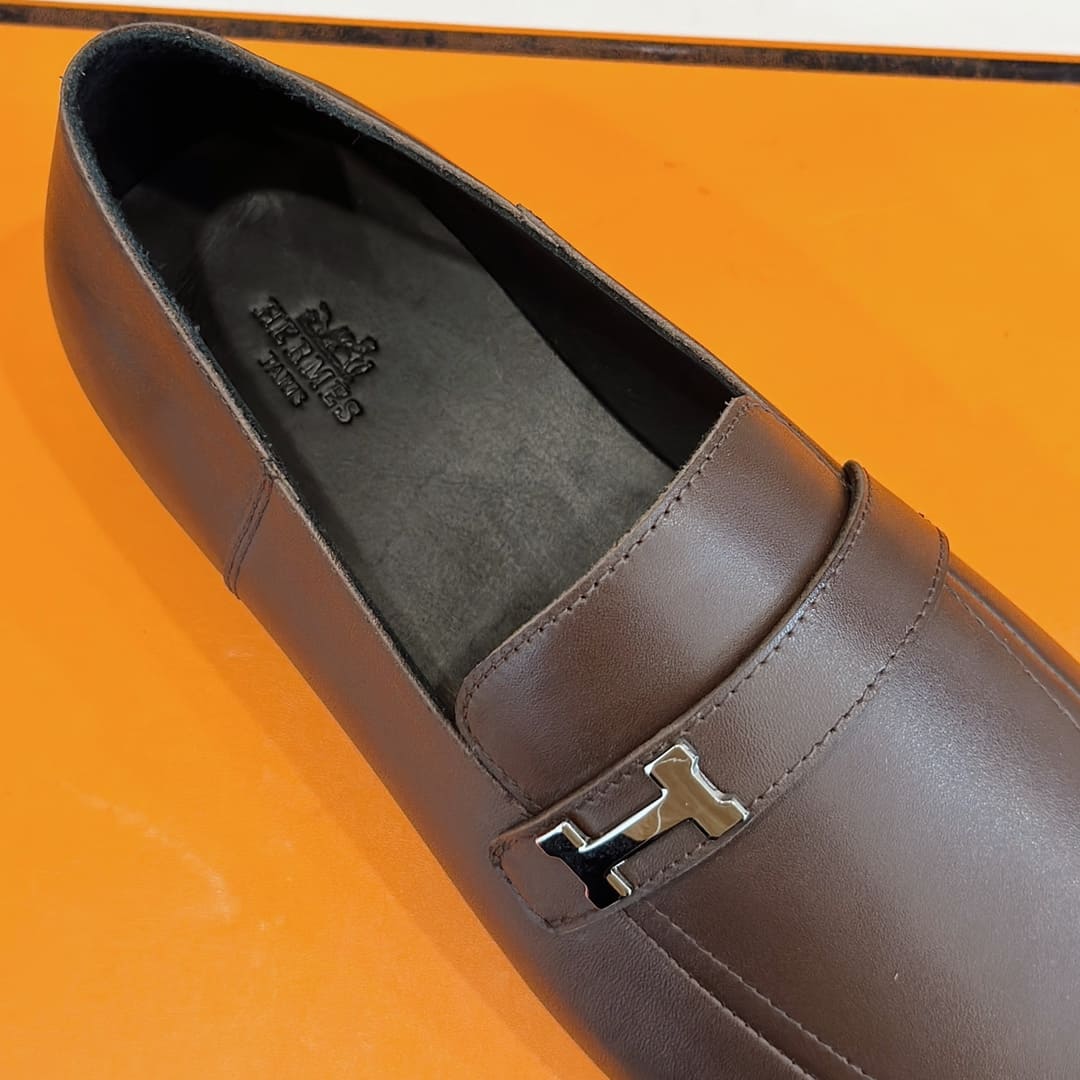 GIÀY HERMES GIOVANNI LOAFER BROWN AAA