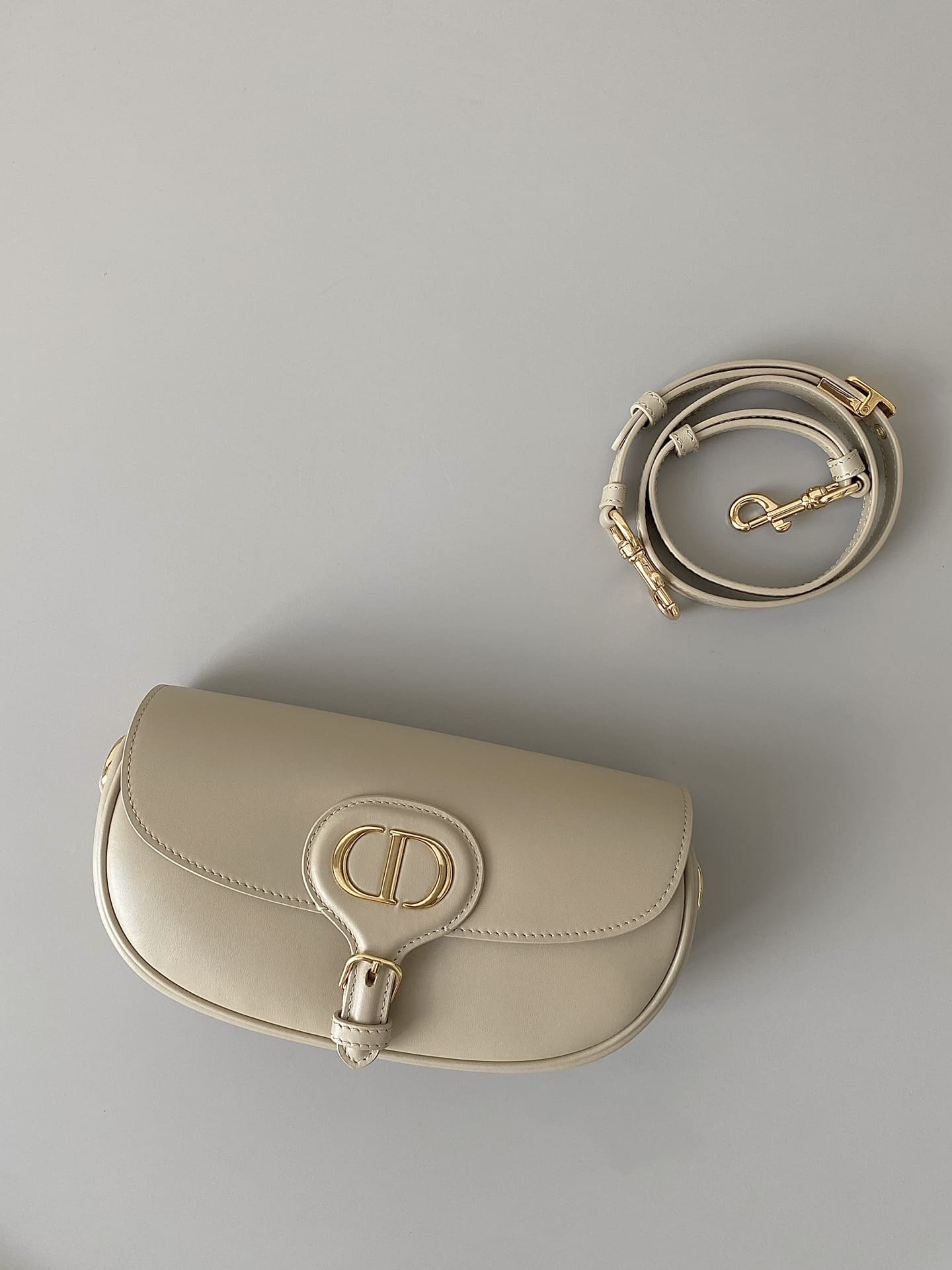 TÚI Dior Women Bobby East-West Bag Box Calfskin-Beige Top Quality