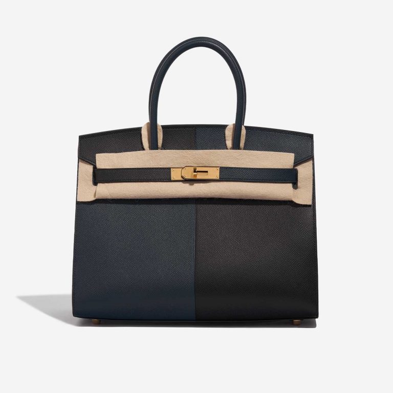 TÚI Hermès Birkin 30 Epsom Black Blue Indigo Frida Gold Buckle khóa vàng