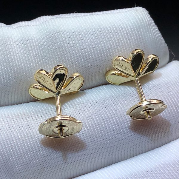 Bông tai Van Cleef & Arpels Frivole mini kim cương vàng hồng 18K