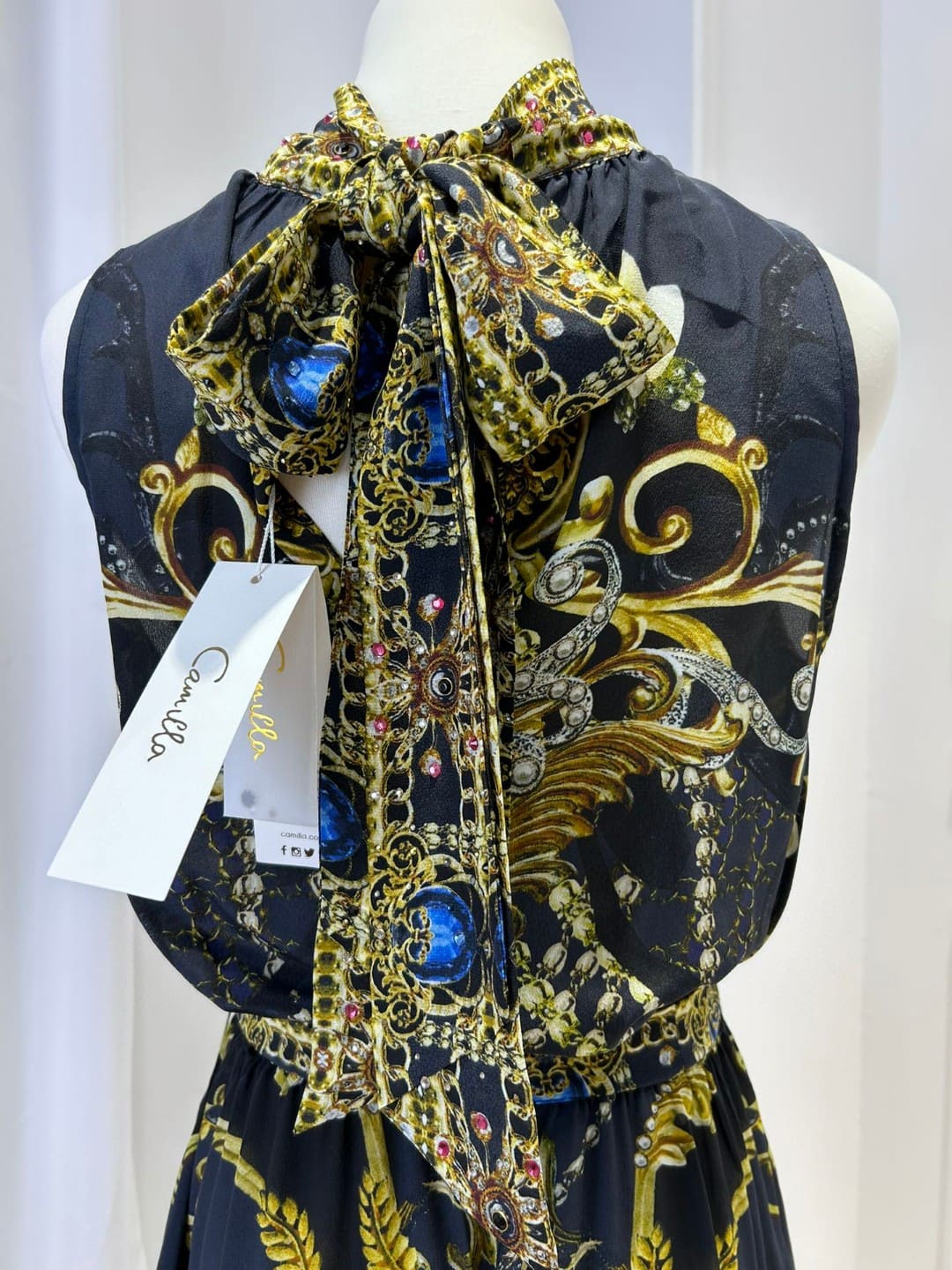 VÁY CAMILLA V NECK SHORT SLEEVE LONG DRESS High Classy