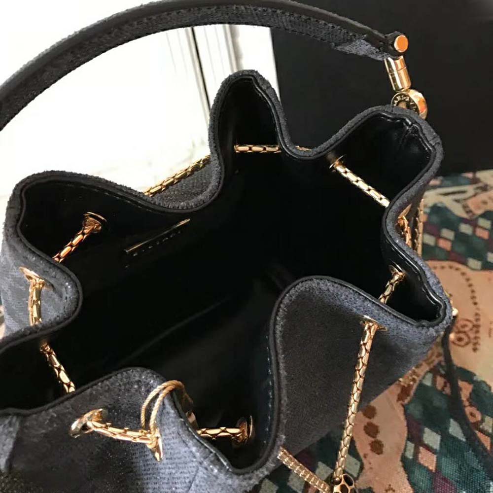 TÚI Bvlgari Women Serpenti Forever Bucket-Black