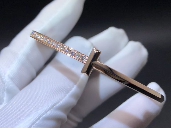 Vòng tay Tiffany & Co T1 kim cương vàng hồng 18K