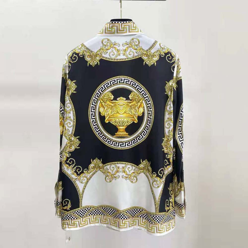 ÁO Versace Men La Coupe Des Dieux Silk Shirt