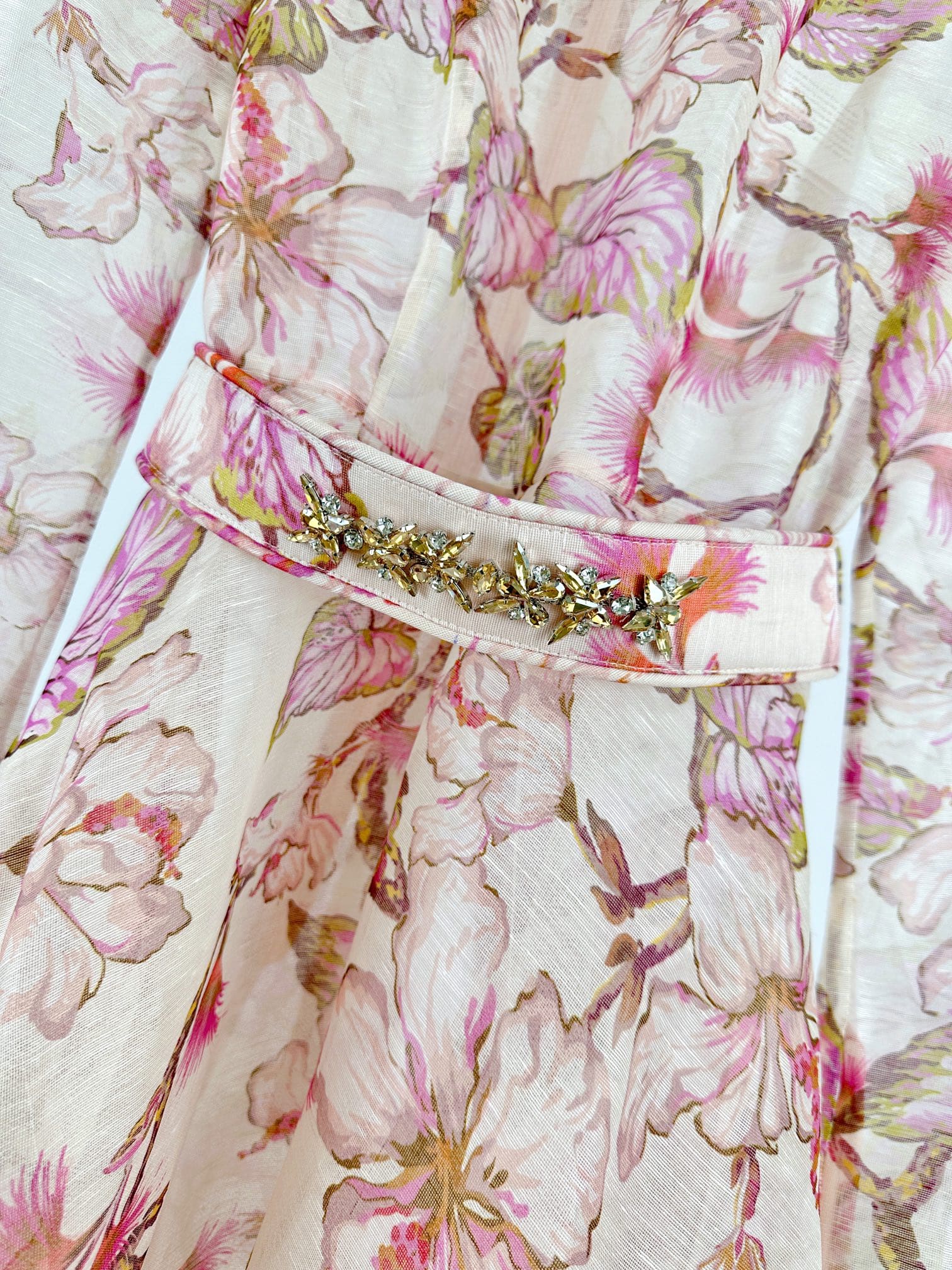 VÁY ZIMMERMANN Vintage Flower White Mid Dress High Classy