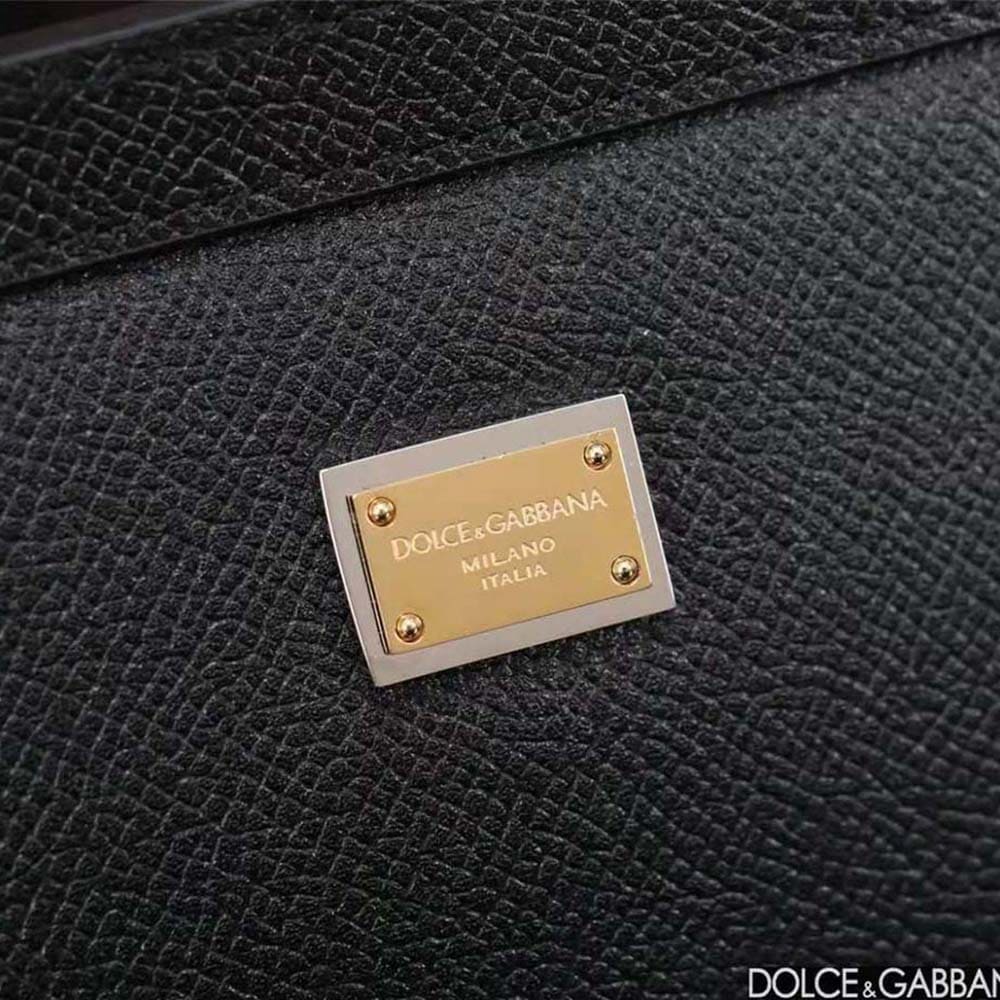 TÚI Dolce Gabbana D&G Women Small Calfskin Sicily Bag with Rhinestones