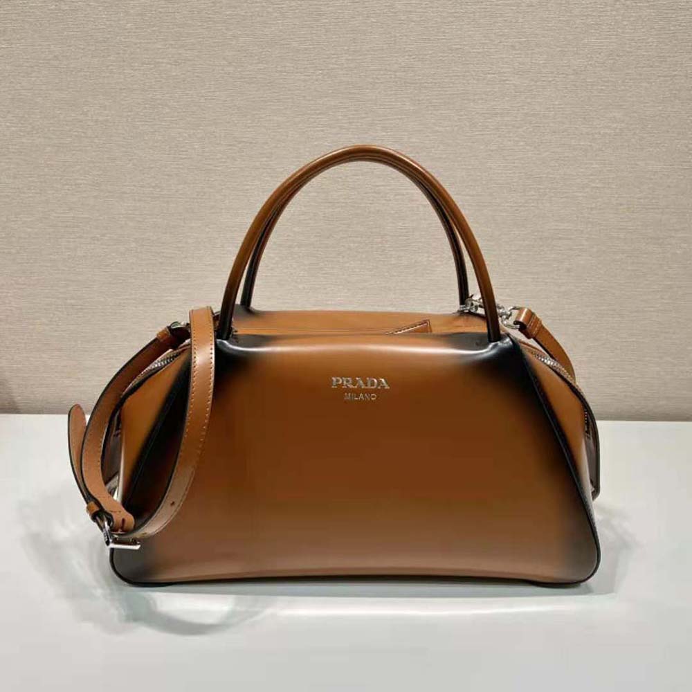 TÚI Prada Medium Brushed Leather Prada Supernova Handbag-Brown