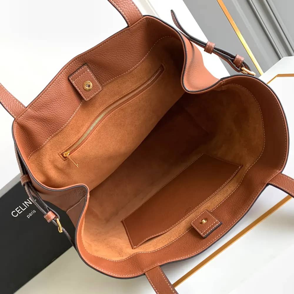 TÚI CELINE Medium Cabas Anaïs Cuir Triomphe màu da bê hạt-Tan