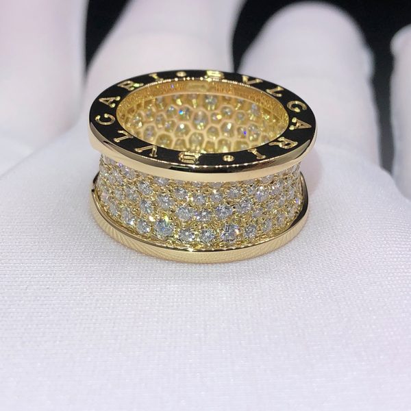 Nhẫn BVLGARI B.zero1 Kim cương yellow gold vàng vàng 18K