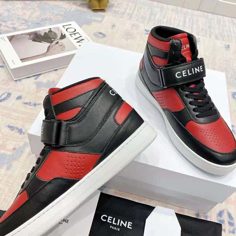 GIÀY CELINE High Sneaker with Scratch in Calfskin-Black