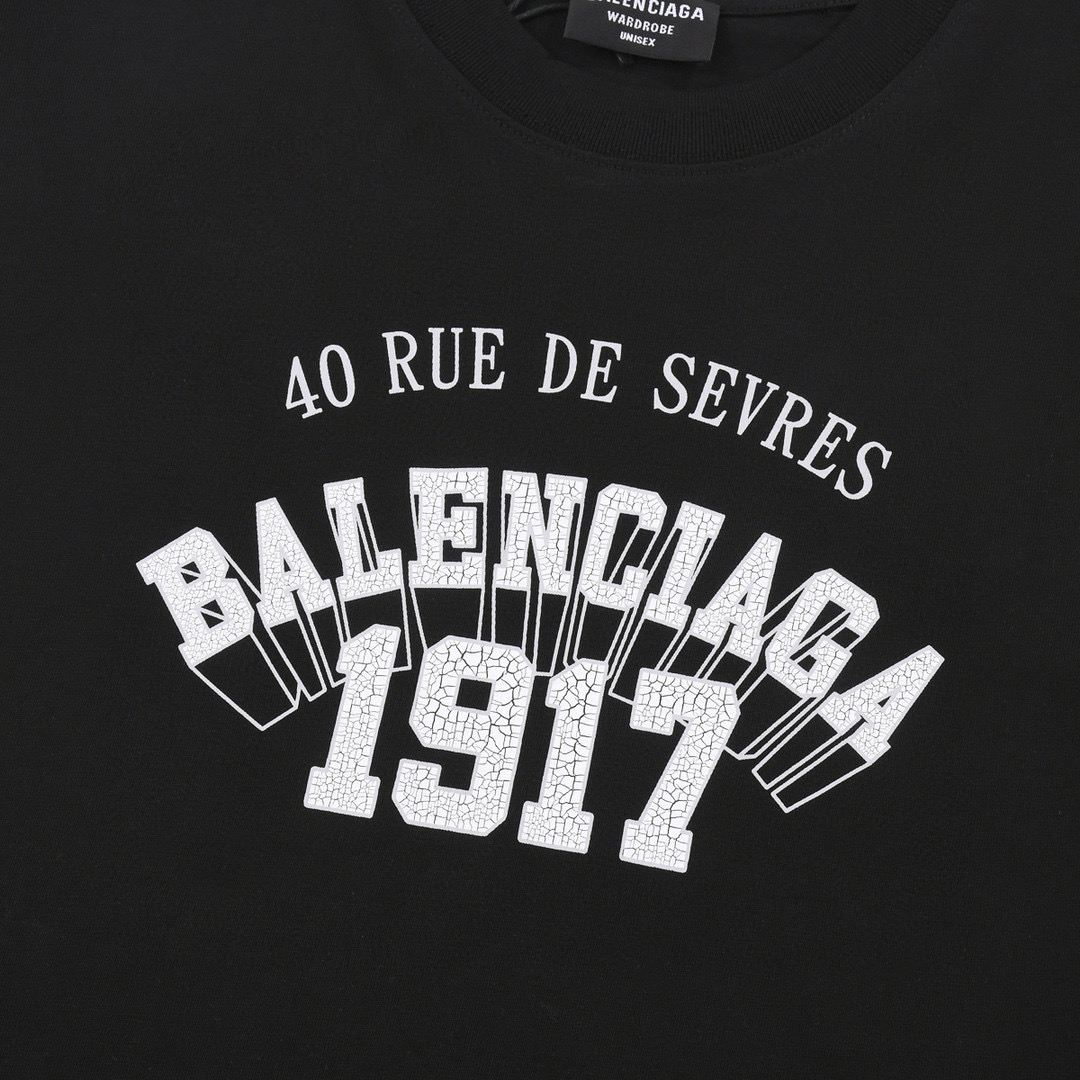 ÁO BALENCIAGA print cotton jersey T-shirt