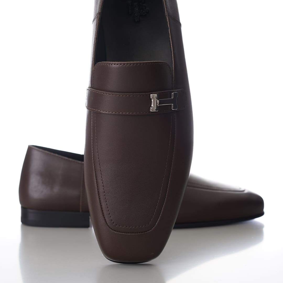 GIÀY HERMES GIOVANNI LOAFER BROWN AAA