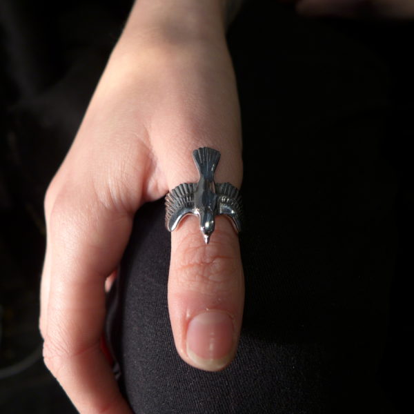 THE FLYING Eagle Ring silver sterling 925 Italia