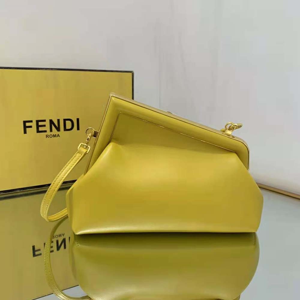 TÚI Fendi Women First Small Yellow Leather Bag
