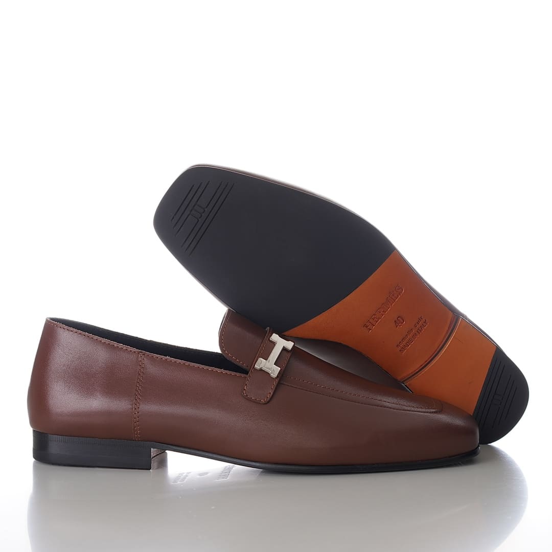 GIÀY HERMES GIOVANNI LOAFER BROWN AAA