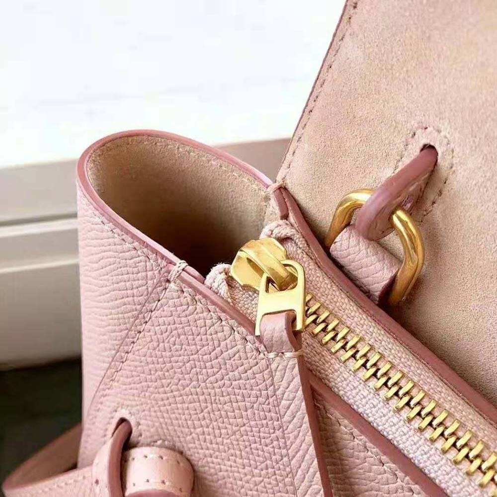 TÚI Celine Women Pico Belt Bag in Grained Calfskin Vintage-Pink