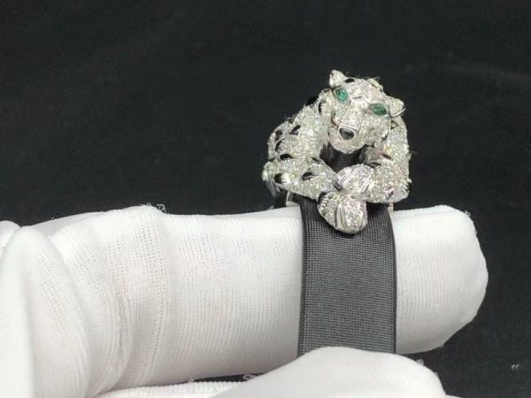 Vòng tay Cartier Toile de Moire Panthere De Cartier vàng trắng 18K