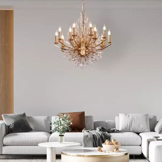 ĐÈN CHÙM LUXURY CANDLE CRYSTAL CHANDELIER