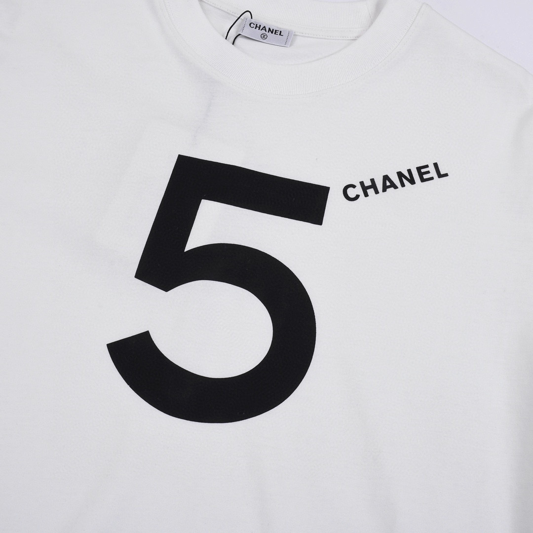 ÁO CHANEL NO5 print cotton jersey T-shirt