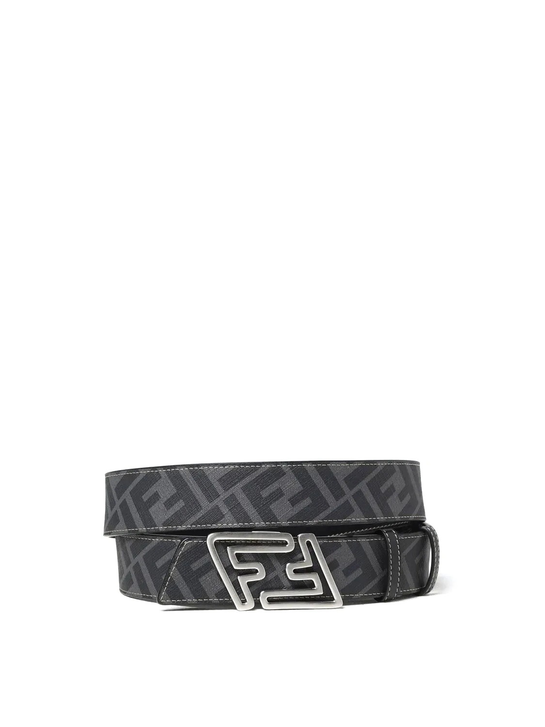 DÂY LƯNG FENDI Faster belt in leather and coated cotton leather