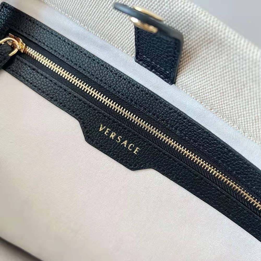 TÚI Versace Women La Medusa Canvas Large Tote Bag-Beige