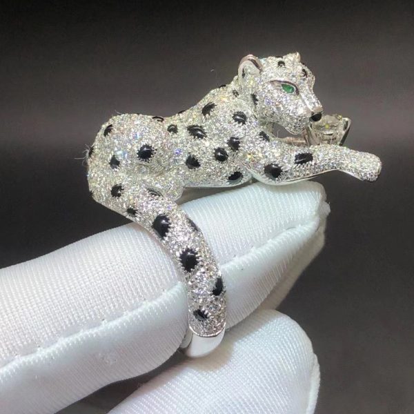 Nhẫn Cartier Panthère de Cartier kim cương Onyx đen 18K
